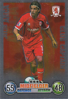 Julio Arca Middlesbrough 2007/08 Topps Match Attax Update Club Captain #C13